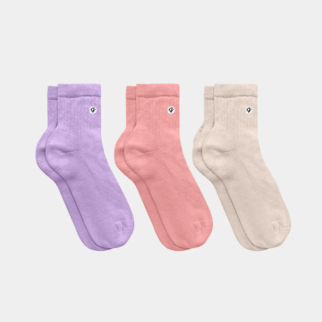 Cotton Quarter Pacers Socks (Midweight) - 97% Organic Cotton (3 pack) - Image 11