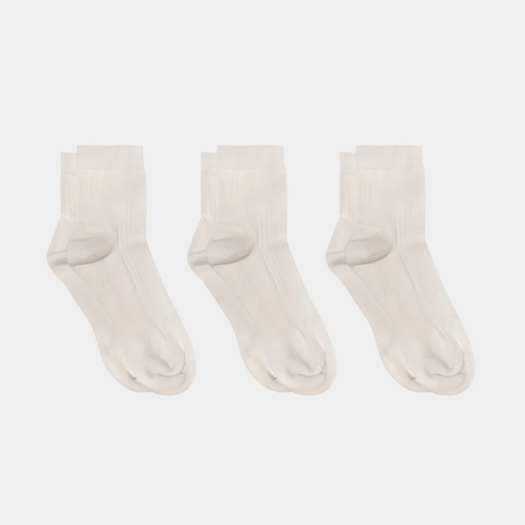Natural (no dye) Cotton Quarter Pacers Kids Socks (Midweight) - 97% Organic Cotton - Image 8