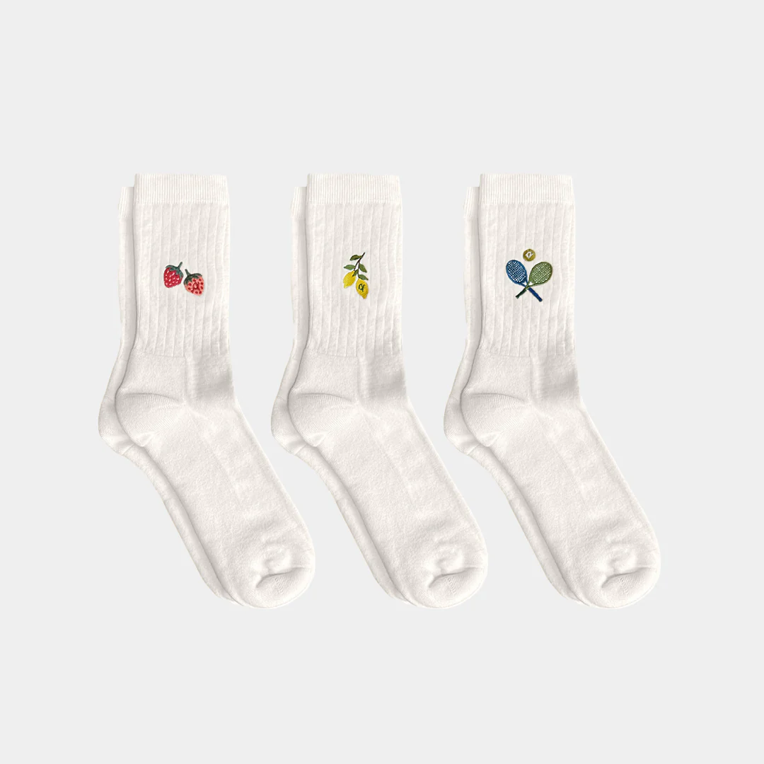 Embroidered Midweight Crew Pacers - 97% Organic Cotton - Image 13