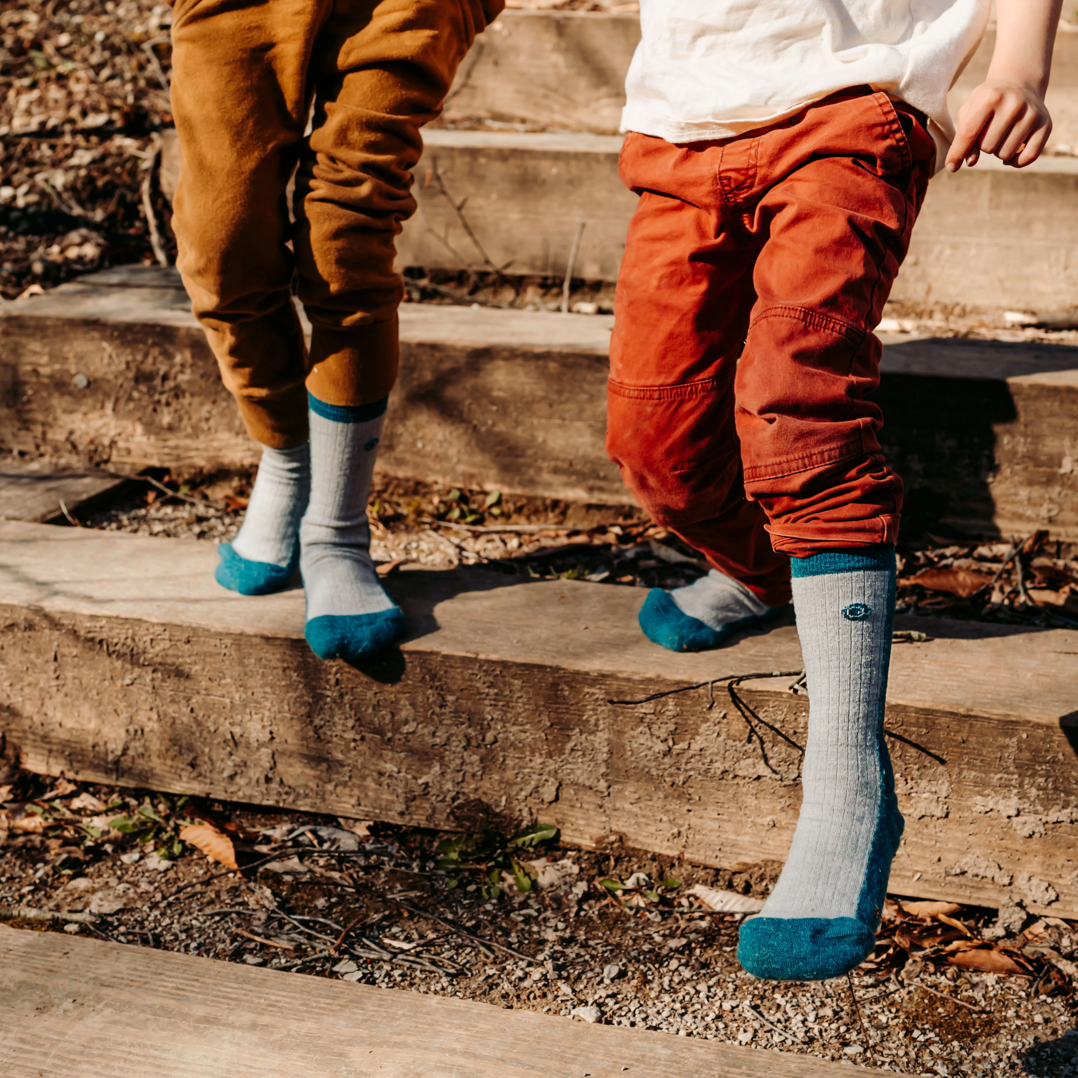 Merino Wool Midweight Cool Tones Kids Socks (4 pack) - Image 8