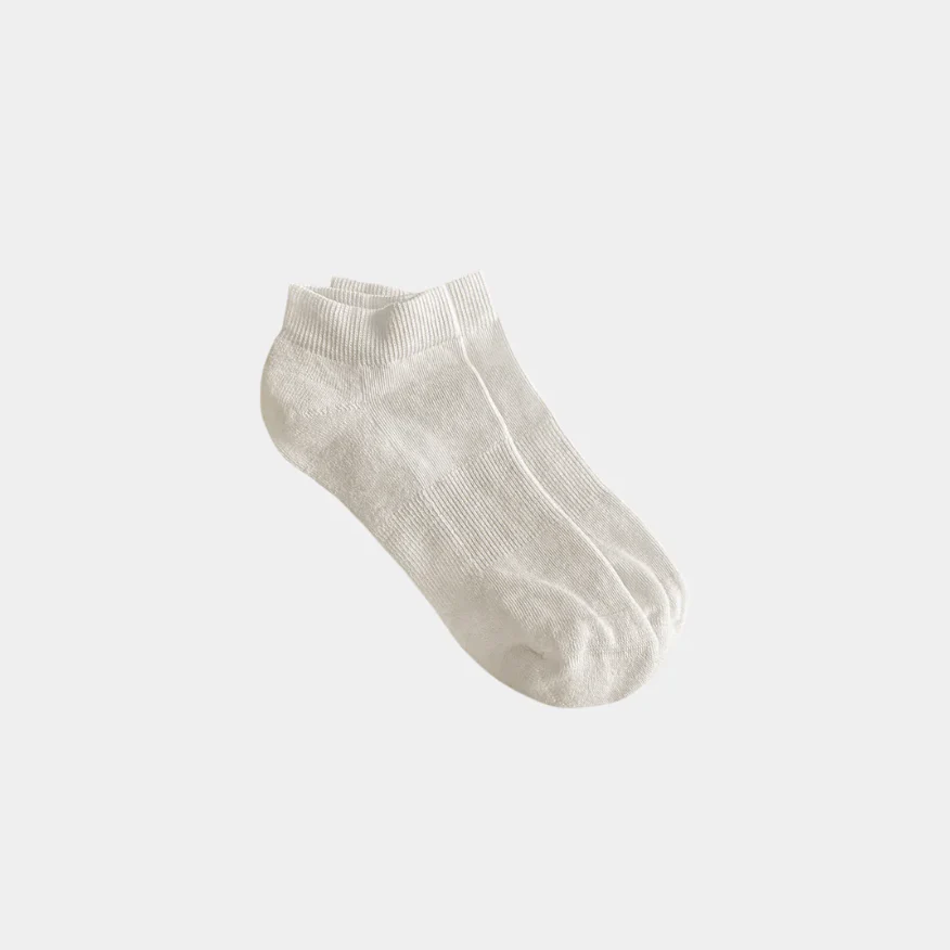 Natural (no dye) Cotton Ankle Pacers (Midweight) - 97% Organic Cotton - Image 3