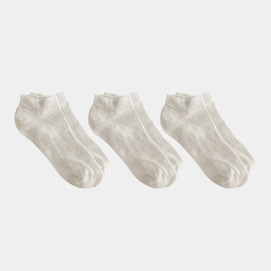 Natural (no dye) Cotton Ankle Pacers (Midweight) - 97% Organic Cotton - Image 4