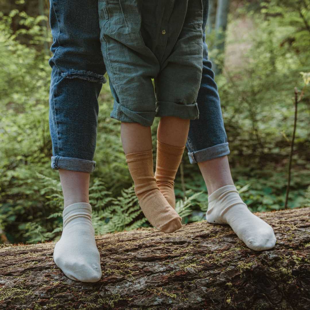 Natural (no dye) Kids' Socks - 98% Organic Cotton (3-pack) - Image 10
