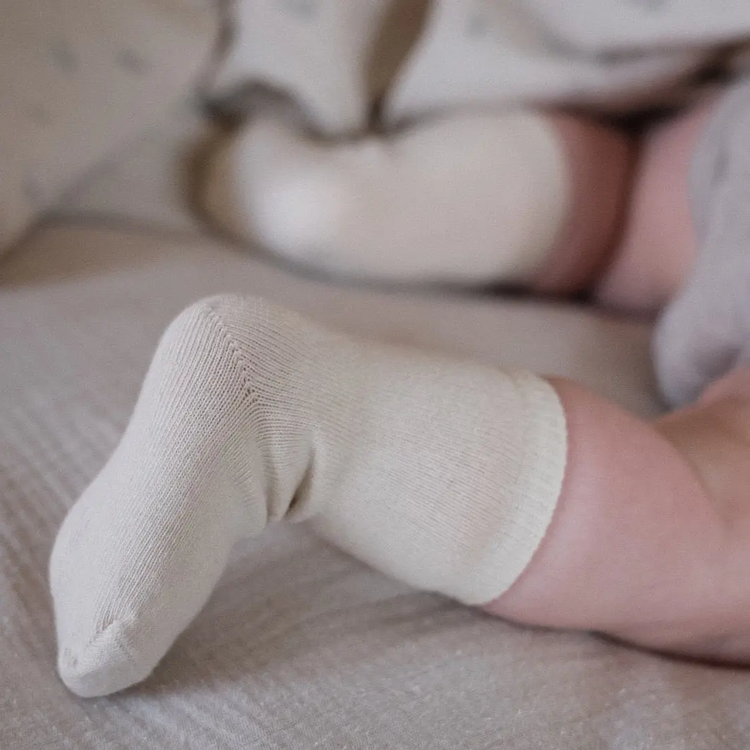 Natural (no dye) Kids' Socks - 98% Organic Cotton (3-pack) - Image 13