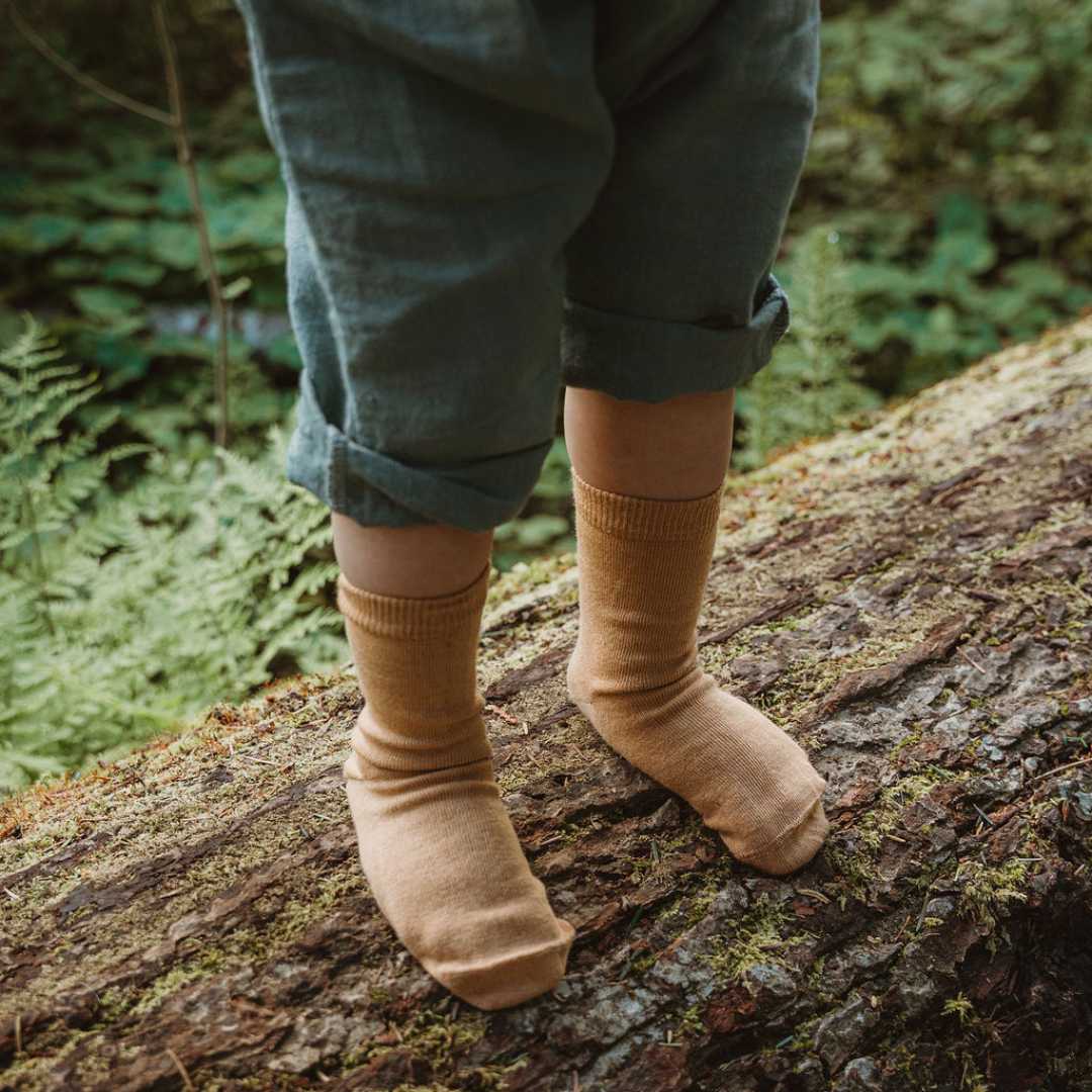 Natural (no dye) Kids' Socks - 98% Organic Cotton (3-pack) - Image 3