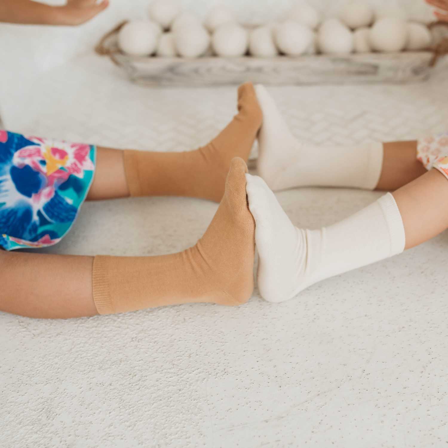 Natural (no dye) Kids' Socks - 98% Organic Cotton (3-pack) - Image 8