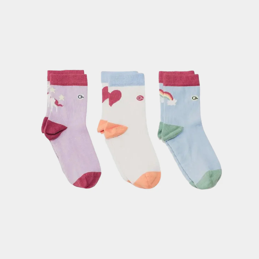 Mixed Patterns Kids Socks (3-pack) - 98% Organic Cotton - Image 30