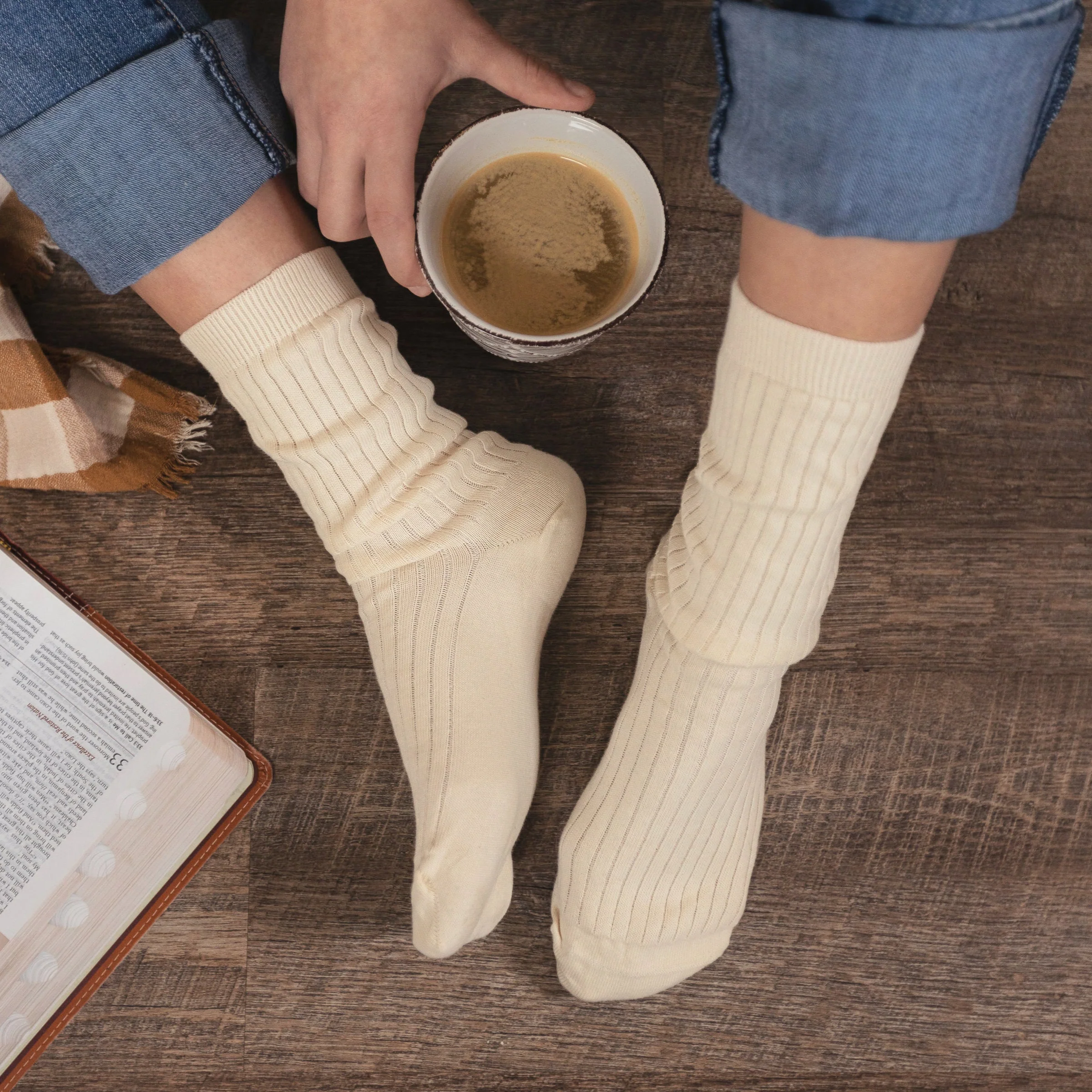 Adult Ribbed Socks - 100% Organic Cotton - Image 9