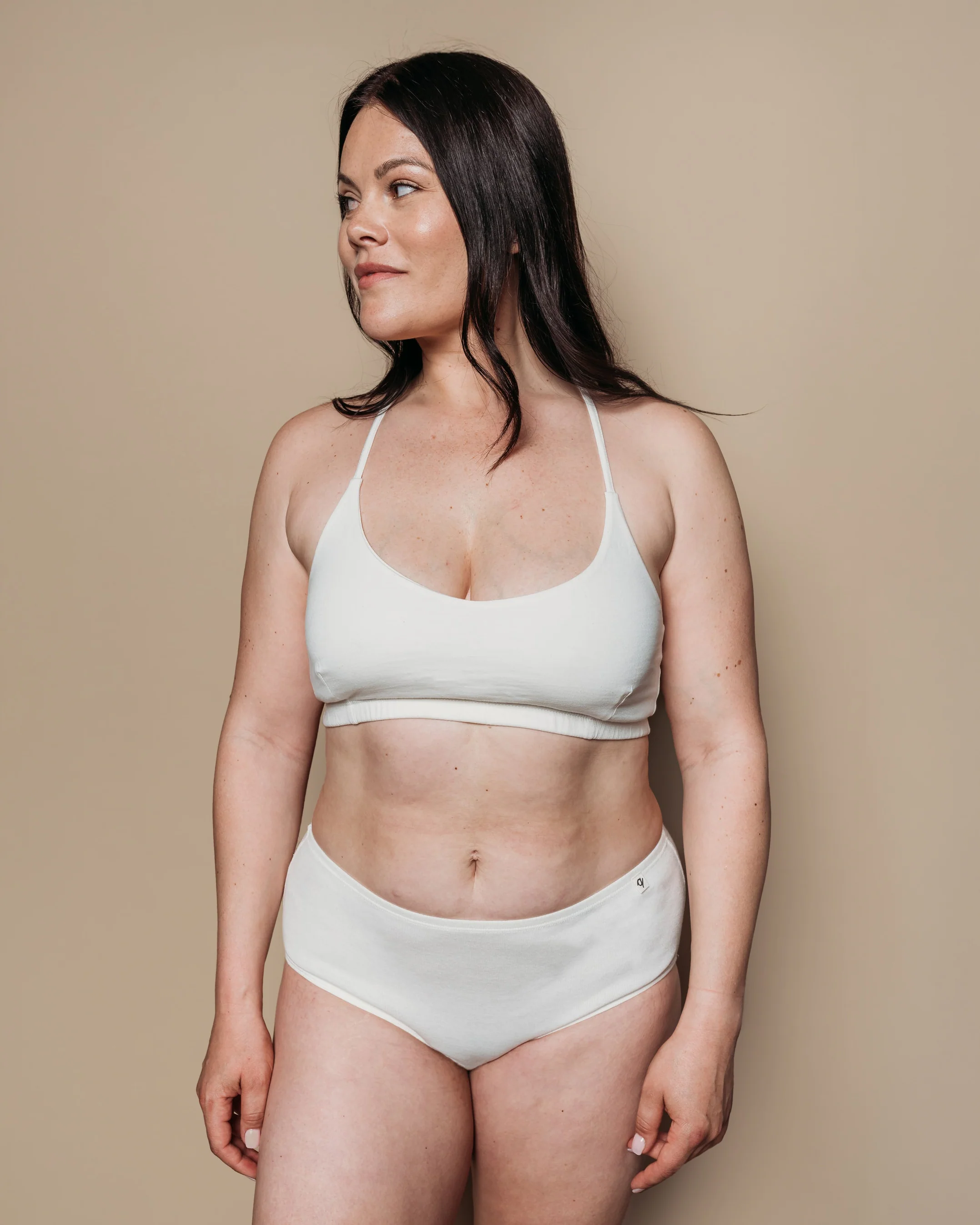 Natural (no dye) Classic Briefs & Bralette Set (2 Pack) - 100% Organic Cotton