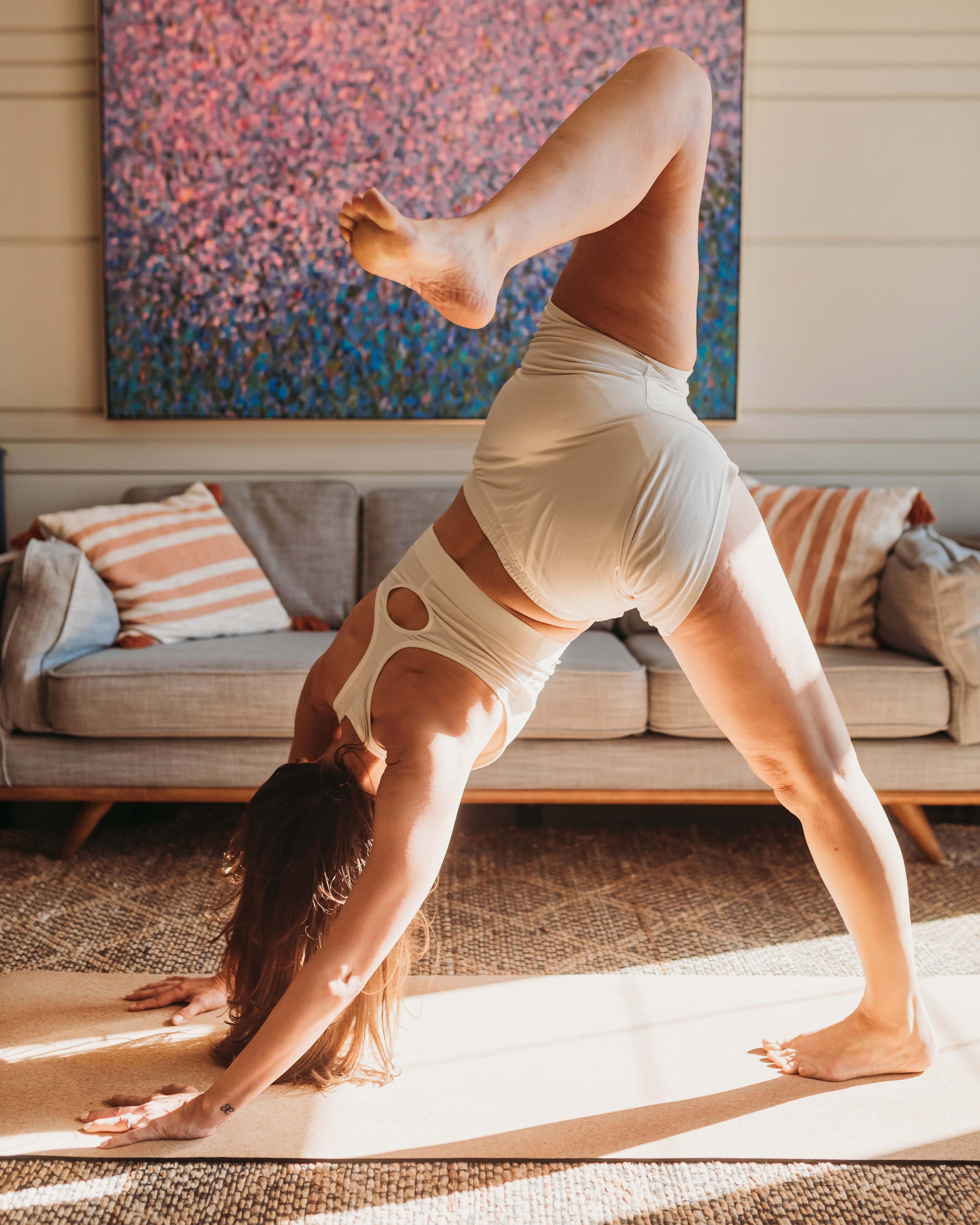 Natural (no dye) Organic Racerback Sports Bra - 95% Organic Cotton - Image 8