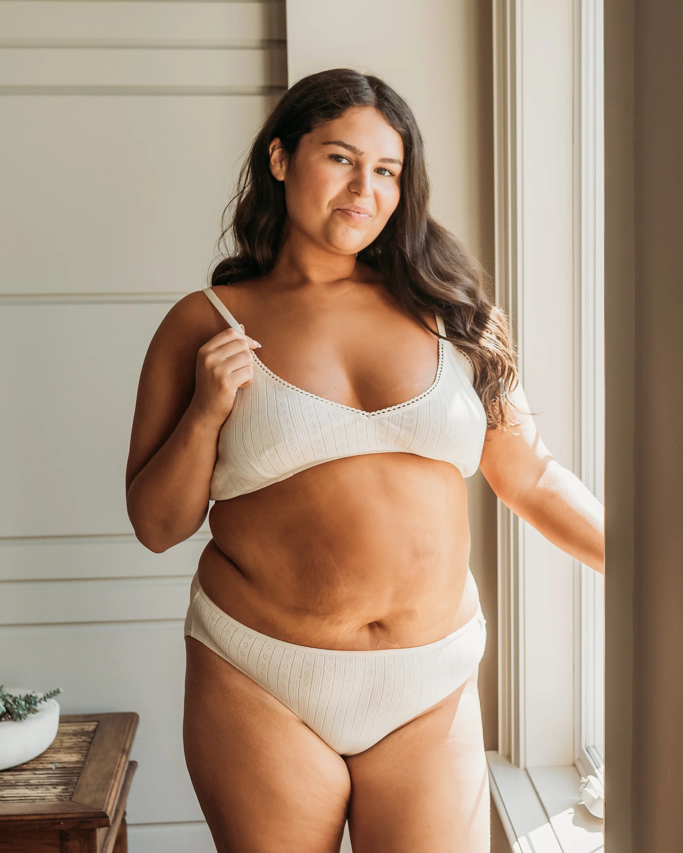 Women's Pointelle French Cut Bikini - 100% Organic Cotton - Image 5