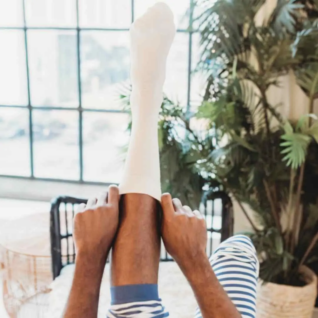 Natural (no dye) Adult Trouser Socks - 98% Organic Cotton - Image 10