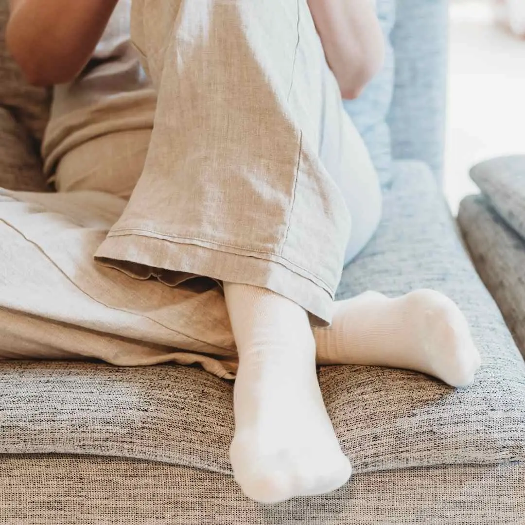 Natural (no dye) Adult Trouser Socks - 98% Organic Cotton - Image 9