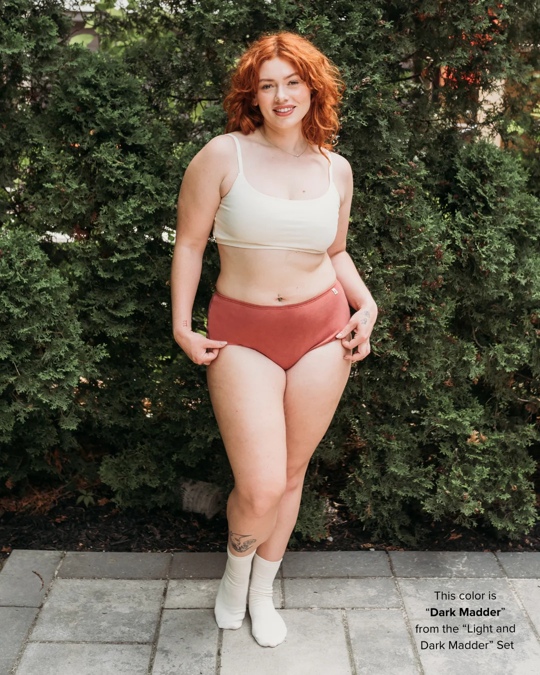 Womens Classic Brief - Natural, Plant Dyes - 100% Organic Cotton (2 pack) - Image 9
