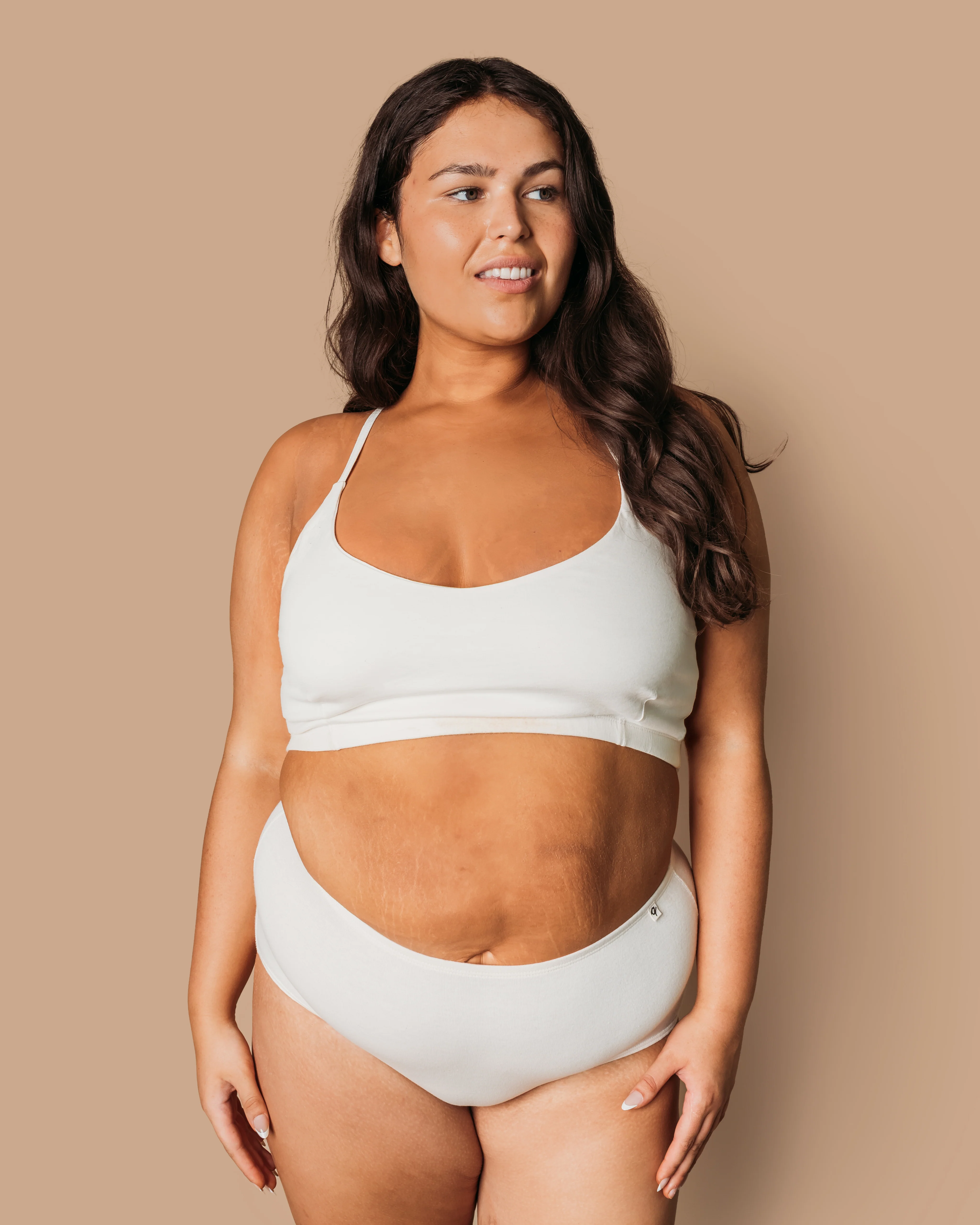 Natural (no dye) Women's Criss-Cross Bralette - 100% Organic Cotton - Image 11