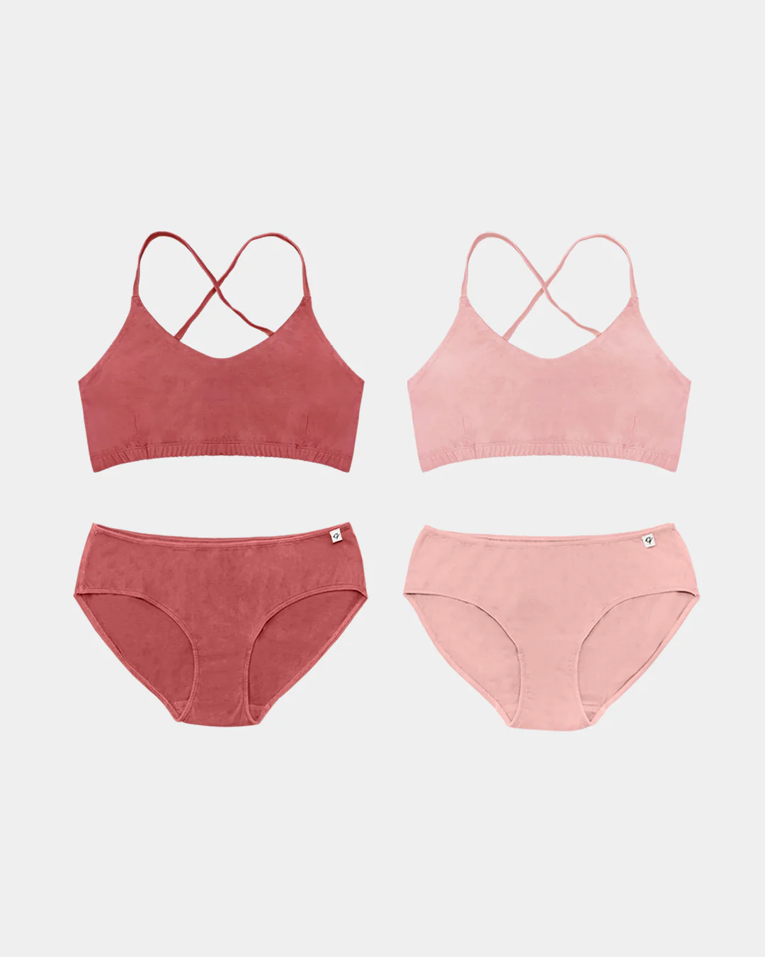 Women's Everyday Bikini & Bralette Set - Natural, Plant Dyes (4 Pack) - 100% Organic Cotton - Image 8