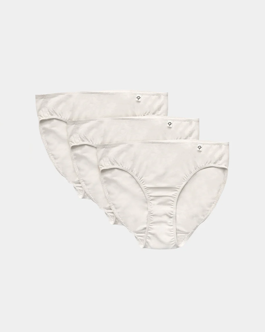 Natural (no dye) Women's French Cut Bikini - 95% Organic Cotton - Image 4