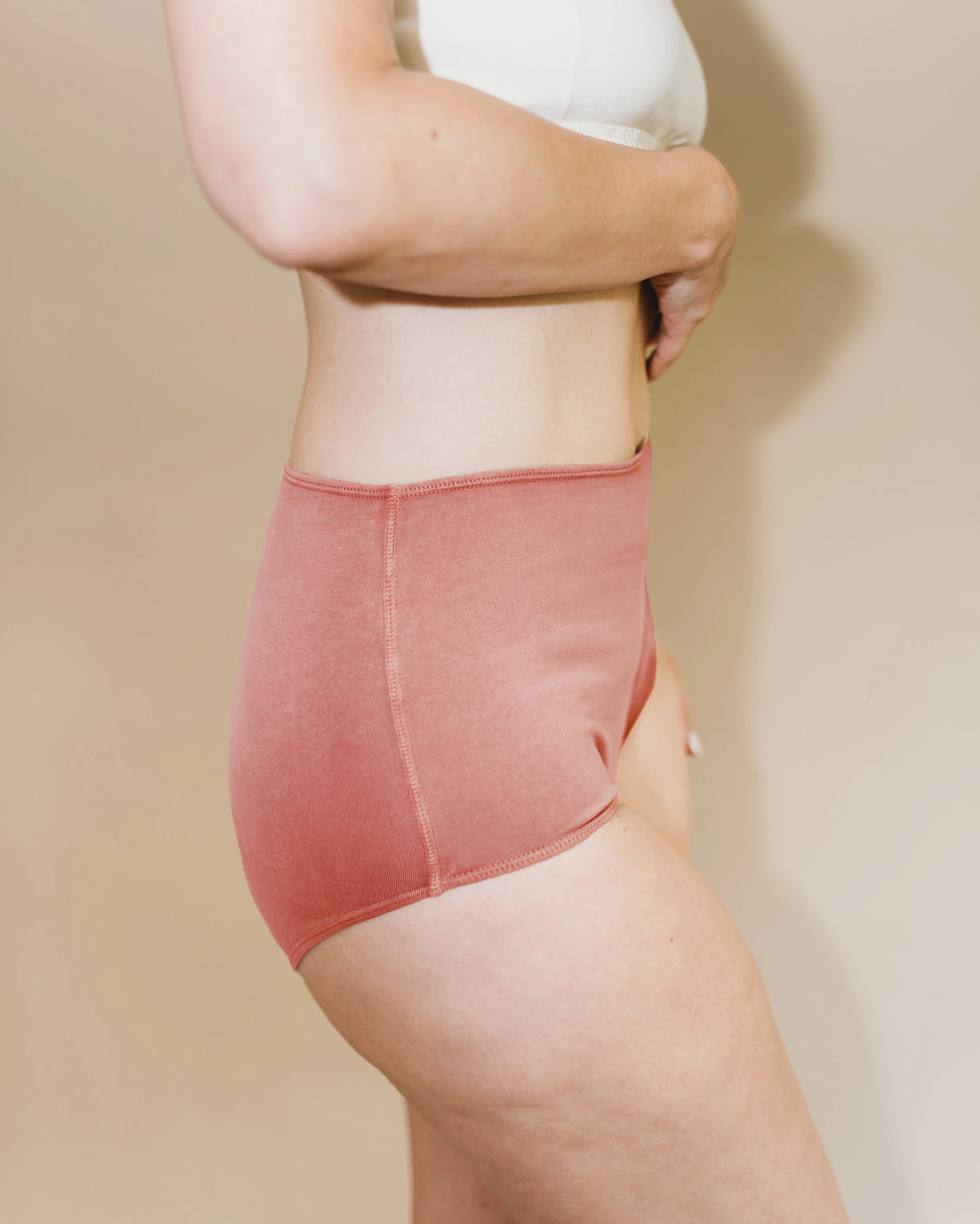 Women's High Waist Brief - Natural, Plant Dyes - 95% Organic Cotton (2 pack) - Image 16