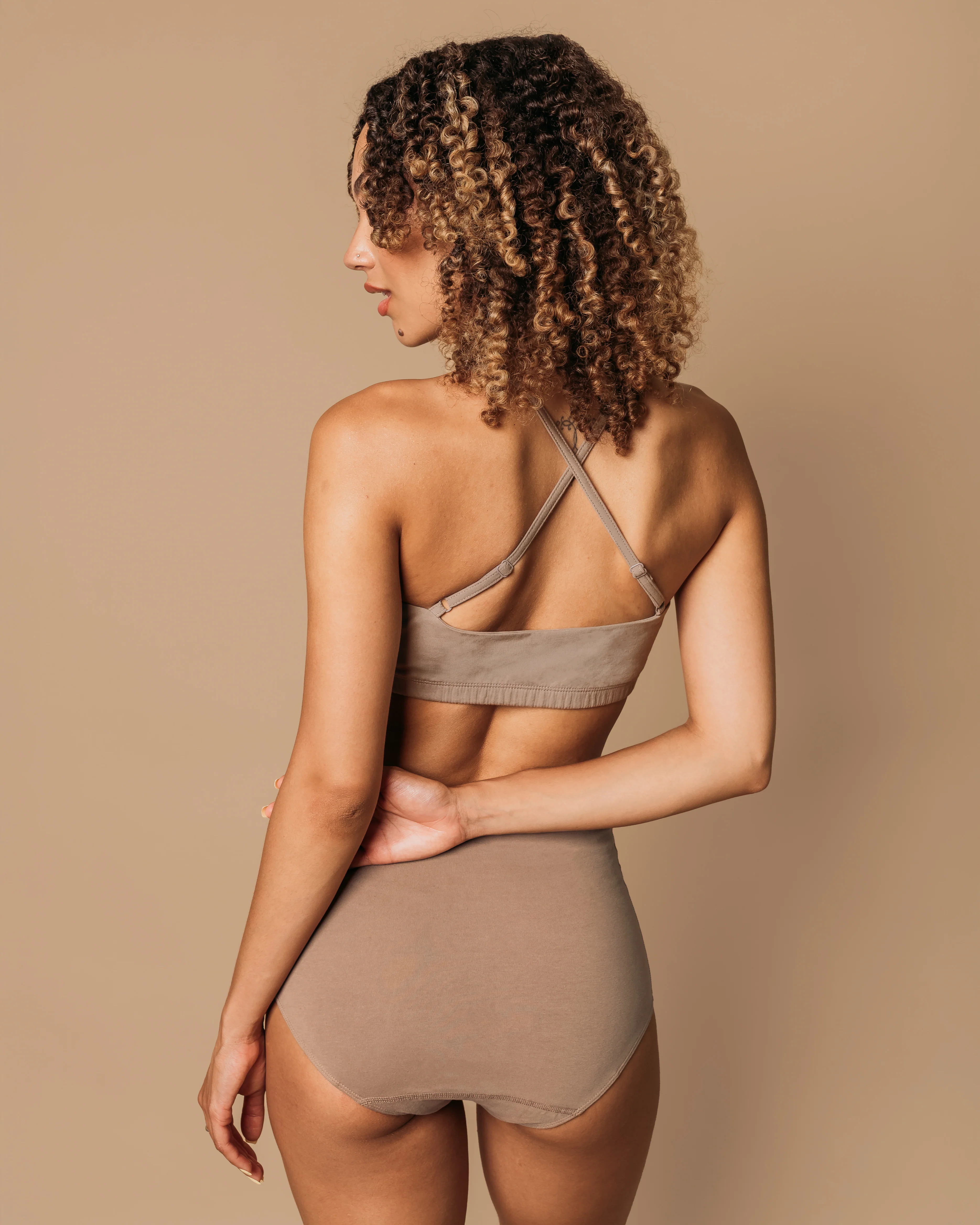 Women's High Waist Brief - Natural, Plant Dyes - 95% Organic Cotton (2 pack) - Image 19