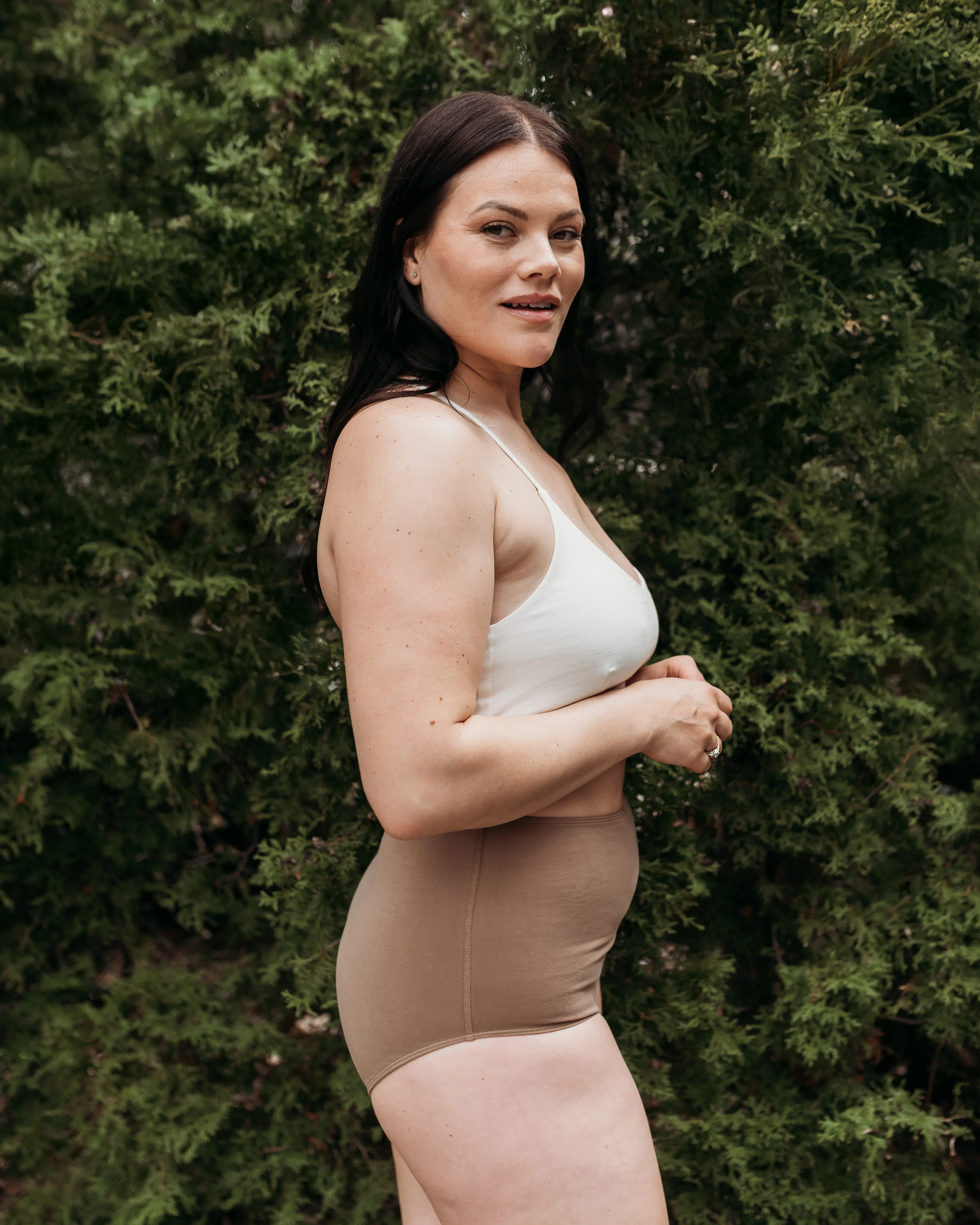 Women's High Waist Brief - Natural, Plant Dyes - 95% Organic Cotton (2 pack) - Image 25
