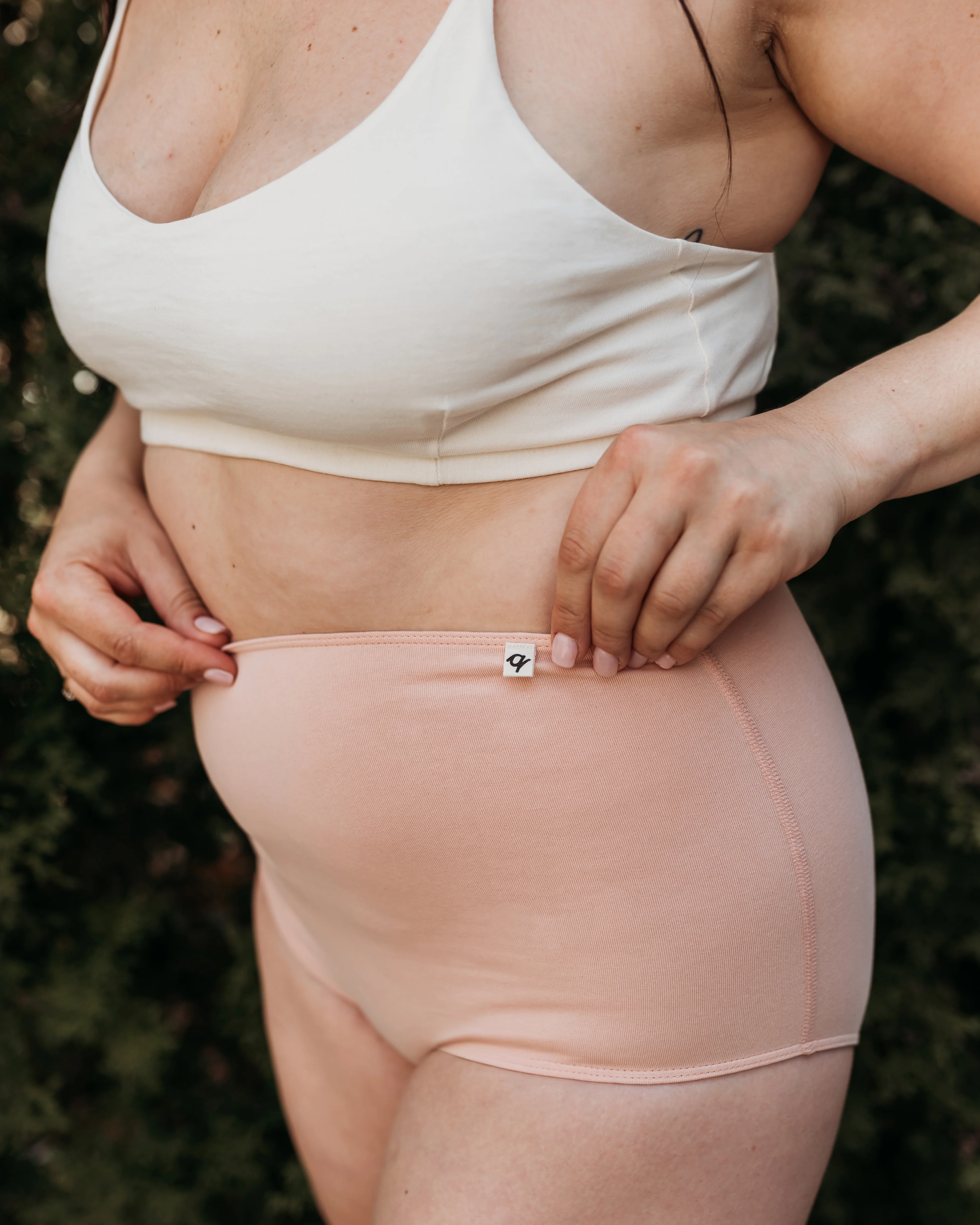 Women's High Waist Brief - Natural, Plant Dyes - 95% Organic Cotton (2 pack) - Image 28
