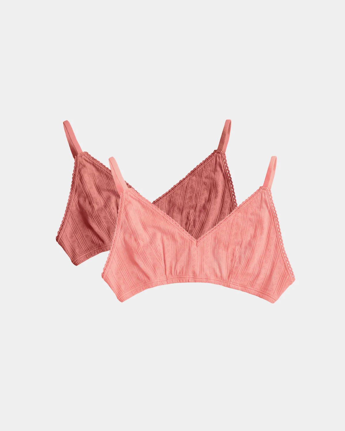 Women's Pointelle Bra - Natural, Plant Dyes - 100% Organic Cotton (2 pack) - Image 9